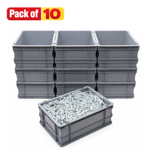 Pack Of 10: 15 Litre Euro Box - 400mm x 300mm x 170mm - SPK4316