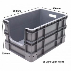 65 Litre Euro Box Open Front – 600mm x 400mm x 320mm – SPK4632