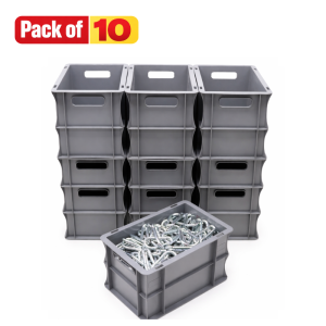 Pack Of 10: 7 Litre Euro Box - 300mm x 200mm x 190mm - SPK3017