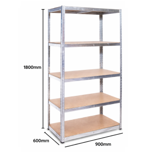 Galvanised Boltless Shelving Unit – 1800 x 900 x 600mm