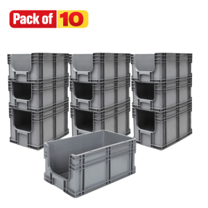 Pack Of 10: 27 Litre Euro Box Open Front - 505mm x 295mm x 235mm - SPK27K AV