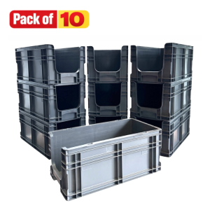 Pack Of 10: 22 Litre Euro Box Open Front - 505mm x 256mm x 220mm - SPK20K AV