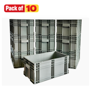Waretec Storage Solutions Pack Of 10 22 Litre Euro Box – 505mm x 256mm x 220mm – SPK20K