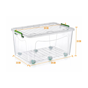 50 Litre Clear Box - 630mm x 330mm x 330mm