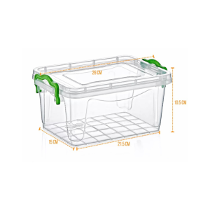 2.8 Litre Clear Box - 260mm x 150mm x 105mm