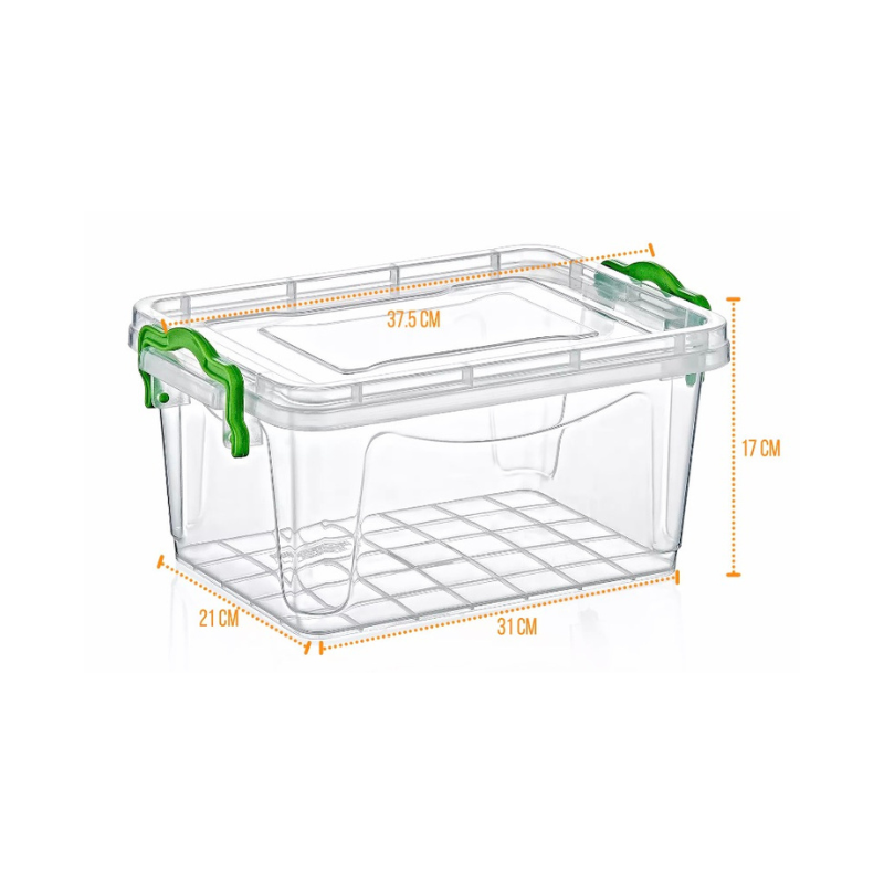 9.5 Litre Clear Box - 375mm x 210mm x 170mm 9.5 Litre Clear Box - 375mm x 210mm x 170mm