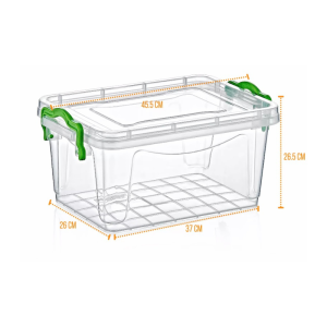 23 Litre Clear Box - 455mm x 265mm x 260mm